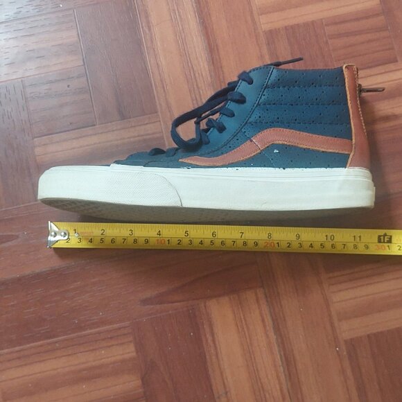 Vans Sk8- Hi Reissue Zip-Navy/Brown - Picture 4 of 5